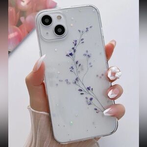 iPhone 12 Pro - Flower Pattern Clear Phone Case